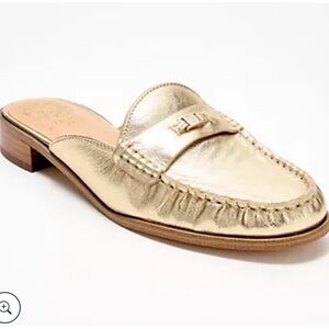 Vince Camuto Metallic Gold Mules